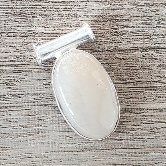 Handmade Rose Quartz Gemstone Set in 925 Sterling Silver Pendant 1.38", NWT - Picture 6 of 11